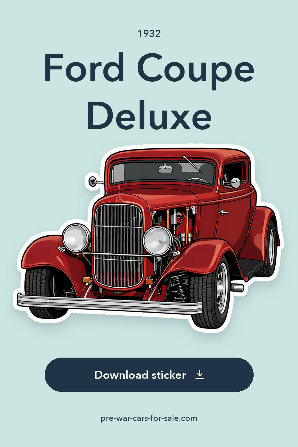1932 Ford Coupe Deluxe sticker preview