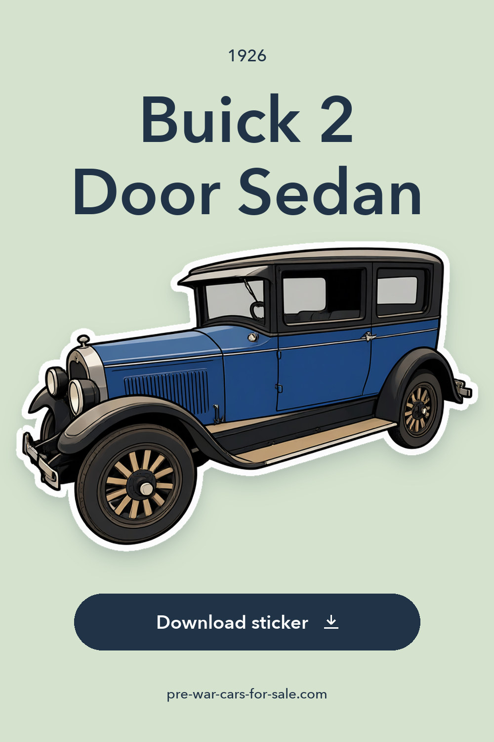 1926 Buick 2 Door Sedan sticker preview