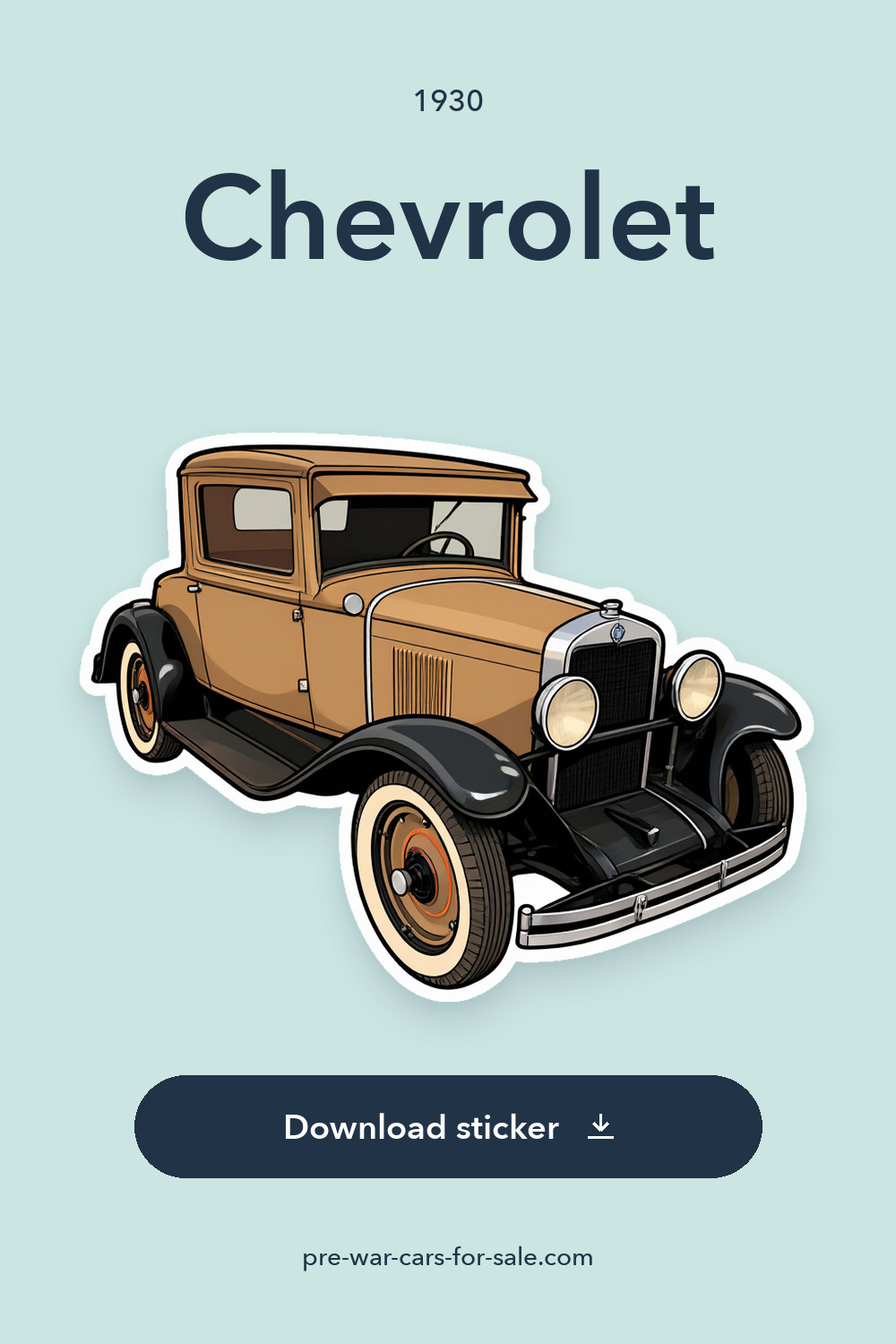 1930 Chevrolet sticker preview