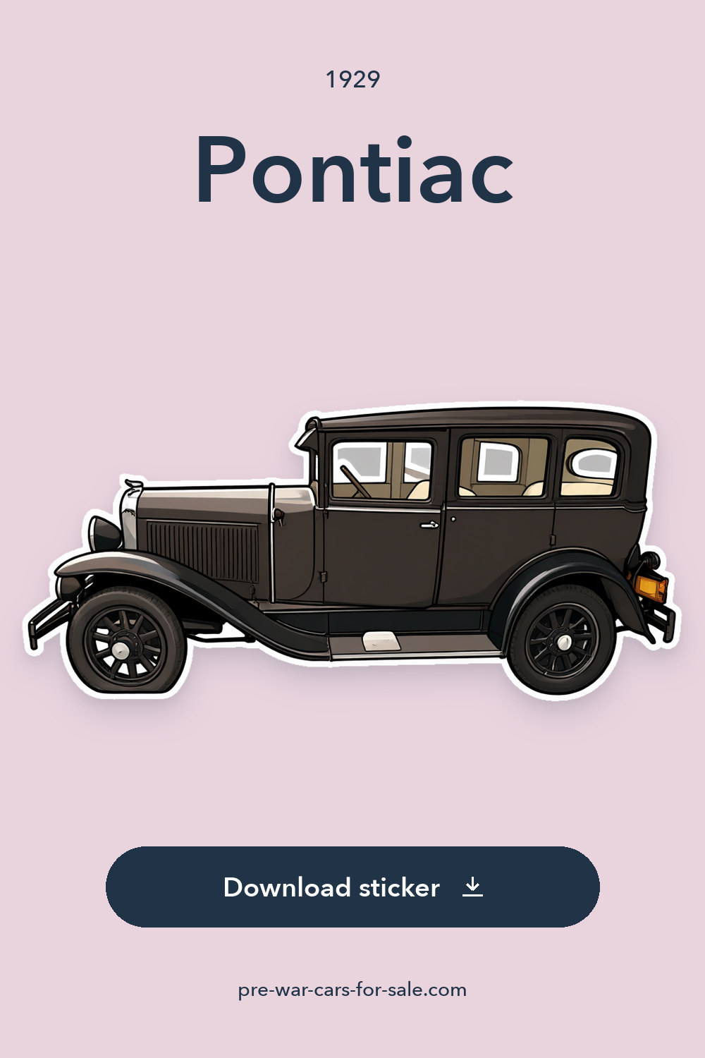 1929 Pontiac sticker preview