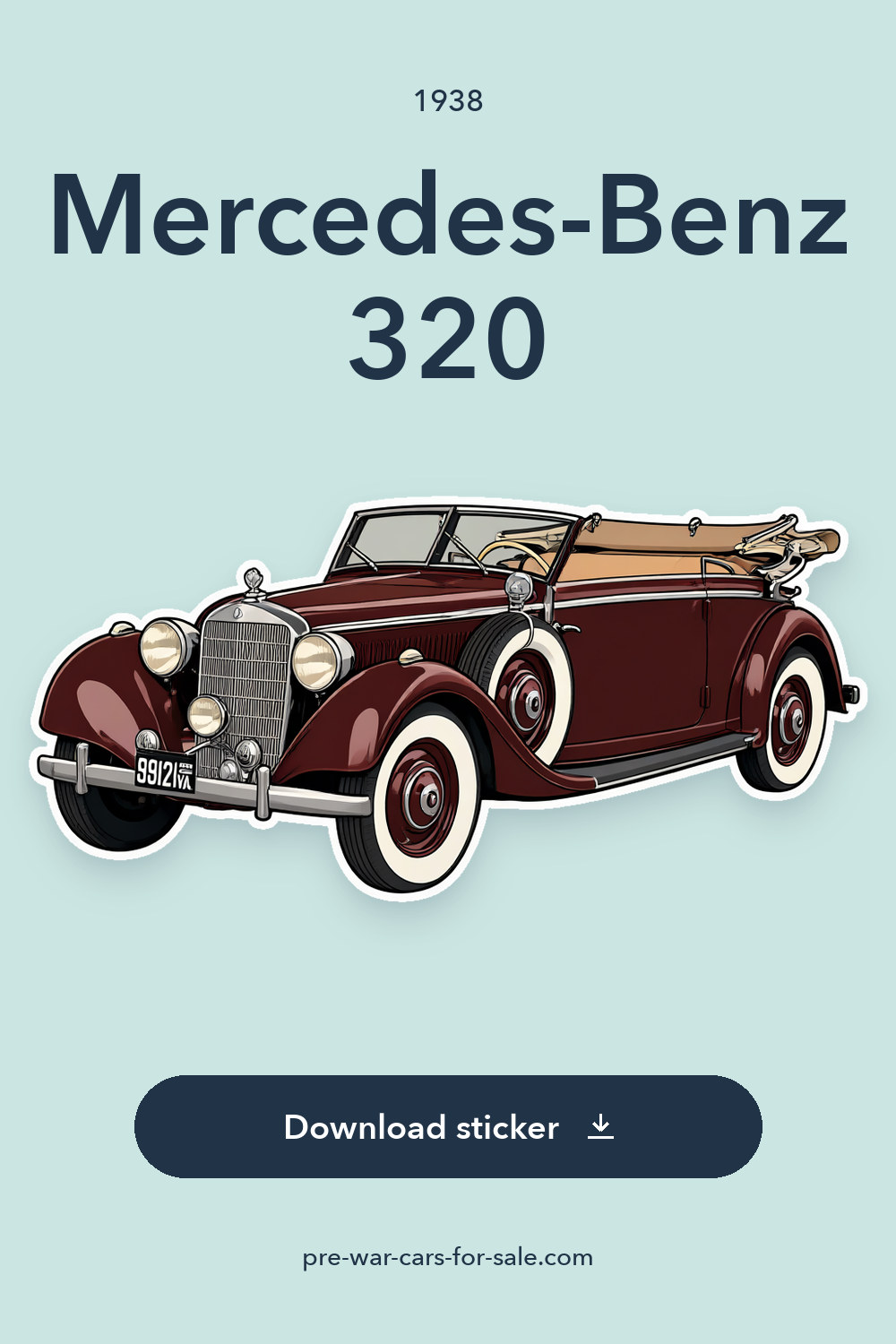 1938 Mercedes-Benz 320 sticker preview