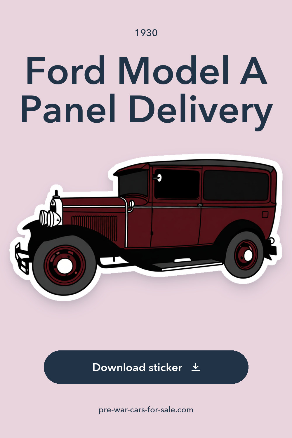 1930 Ford Model A Panel Delivery 6005 Miles Maroon 327 V8 Turbo 350 sticker preview