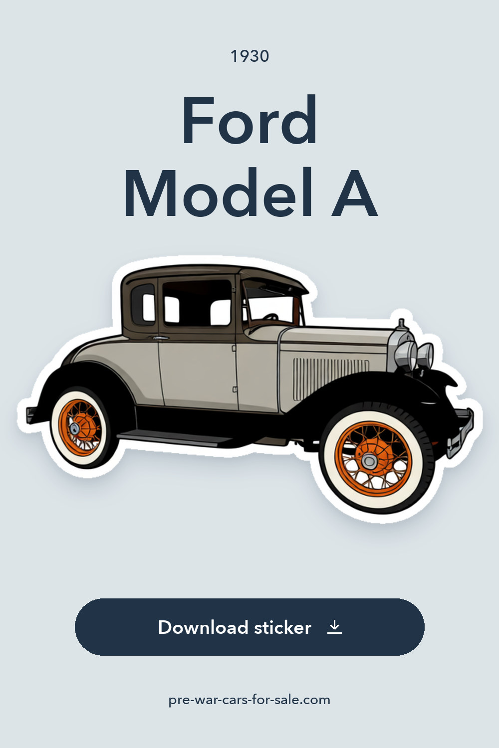 1930 Ford Model A sticker preview