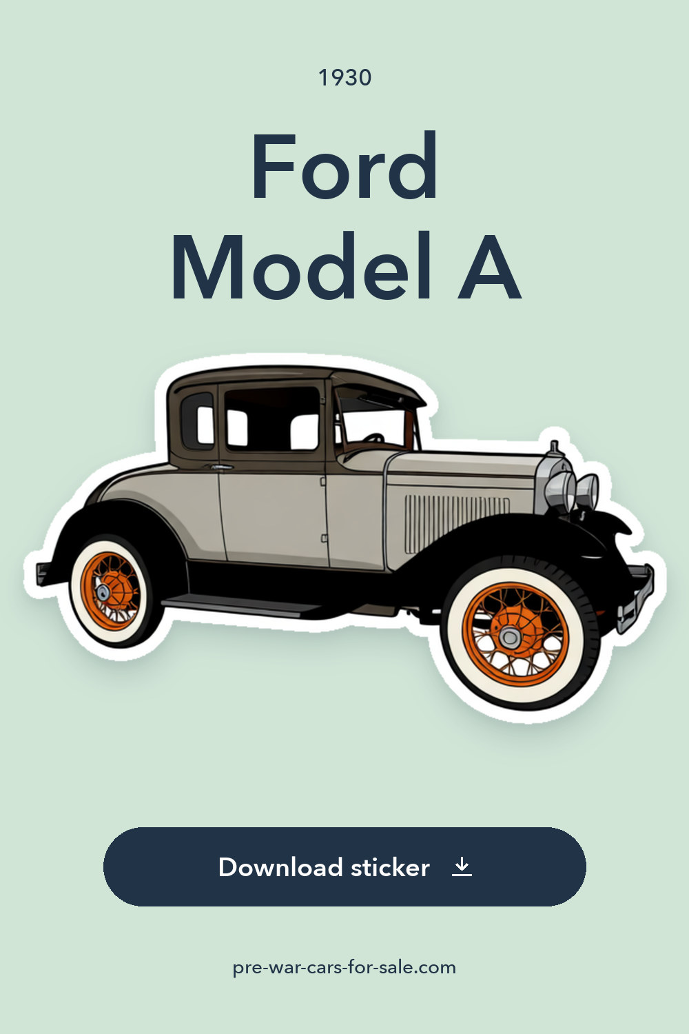 1930 Ford Model A sticker preview