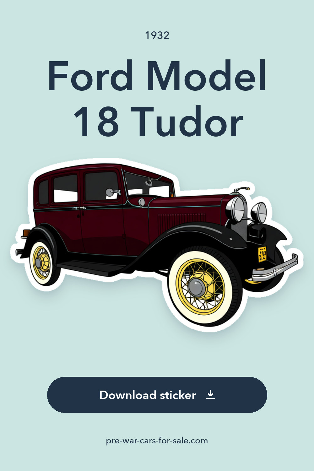 1932 Ford Model 18 Tudor sticker preview