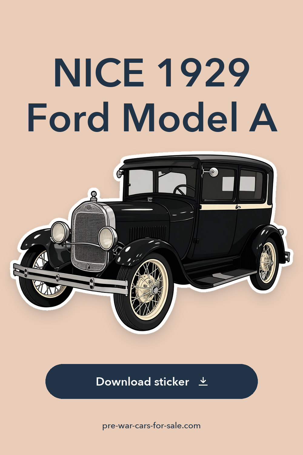 NICE 1929 Ford Model A sticker preview